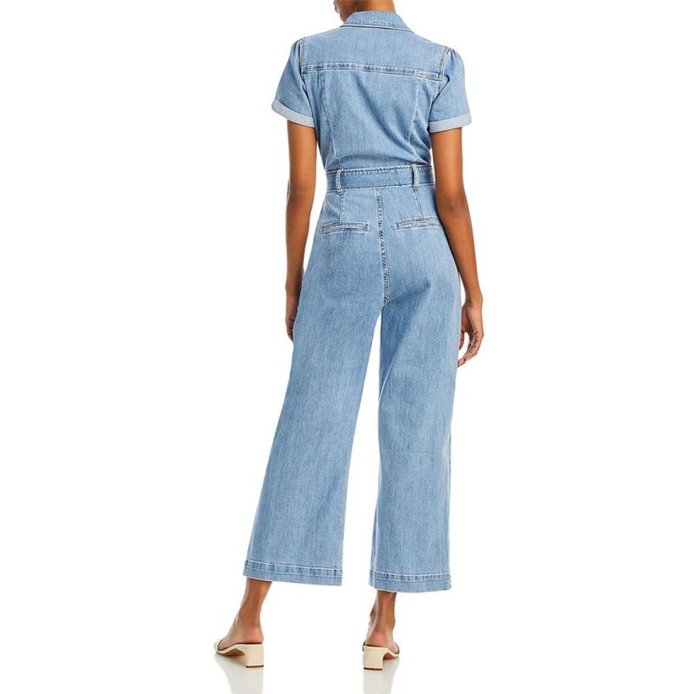 Paige Womens Anessa Blue Denim Jumpsuit NWT - Picture 2 of 2